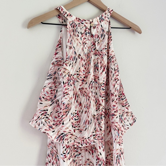 NWT White House Black Market Petunia Tiered Halter Shell Top Pink White Size 2 - Picture 7 of 11